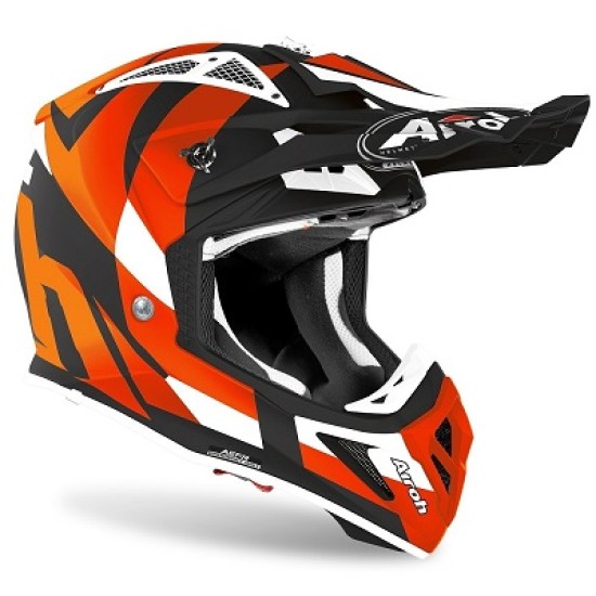 Casco AIROH AVIATOR ACE TRICK - ORANGE MATT