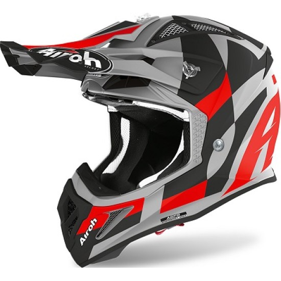 Casco AIROH AVIATOR ACE TRICK - RED MATT