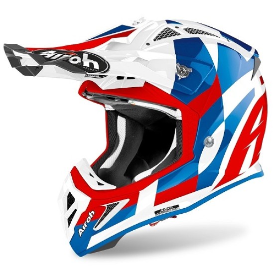 Casco AIROH AVIATOR ACE TRICK - BLUE GLOSS