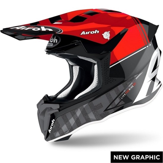 Casco AIROH TWIST TECH - RED GLOSS