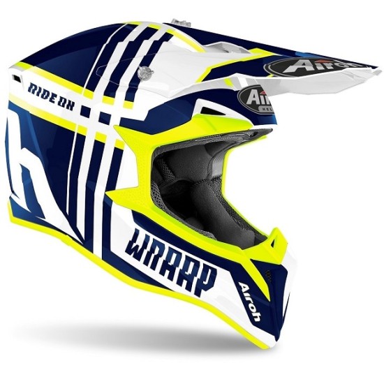 Casco AIROH WRAAP (Azzurro-Giallo)