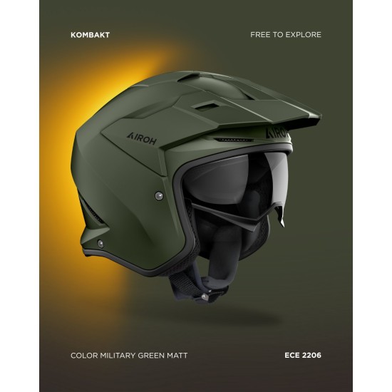 Casco AIROH KOMBAKT (Verde Militare)