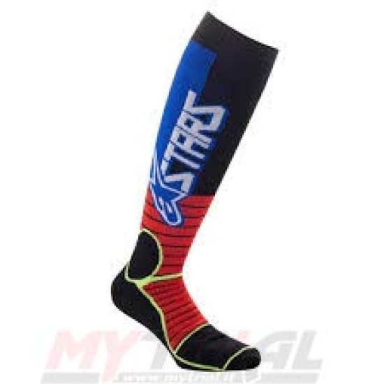 Calze ALPINESTARS MX PRO (Nero-Rosso-Azzurro)