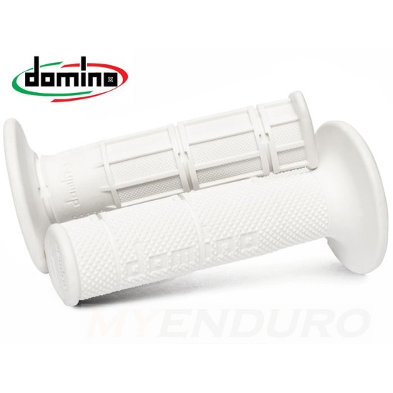 Manopole Domino CROSS/ENDURO BIANCO