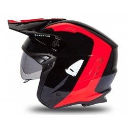 Casco UFO (Nero-Rosso)