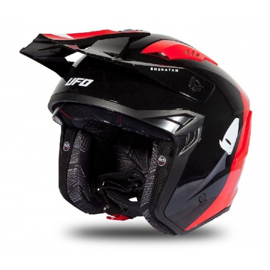 Casco UFO (Nero-Rosso)