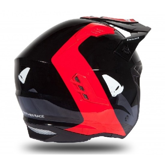 Casco UFO (Nero-Rosso)