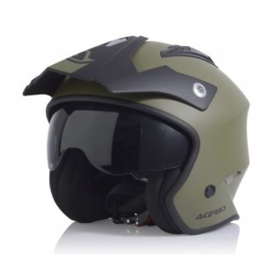 Casco ACERBIS JET ARIA (Verde Militare)