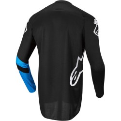Maglia ALPINESTARS FLUID CHASER  (Nero-Blu neon)