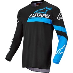 Maglia ALPINESTARS FLUID CHASER  (Nero-Blu neon)