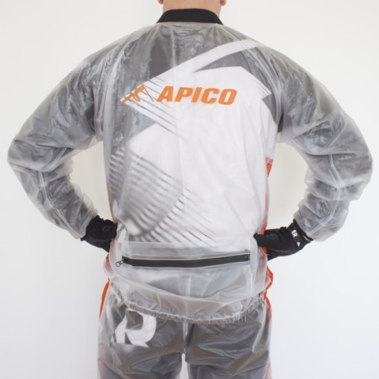 Giacca Antipioggia TRASPARENTE APICO (Arancione)
