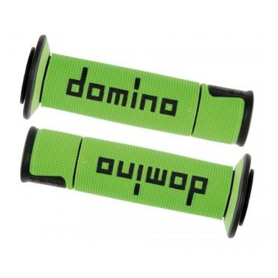 Manopole DOMINO RACING Forate (VERDE & NERO) A450