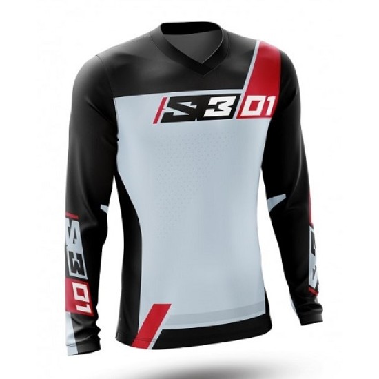 Maglia S3 TRIAL & ENDURO 01 (BLACK-GREY)